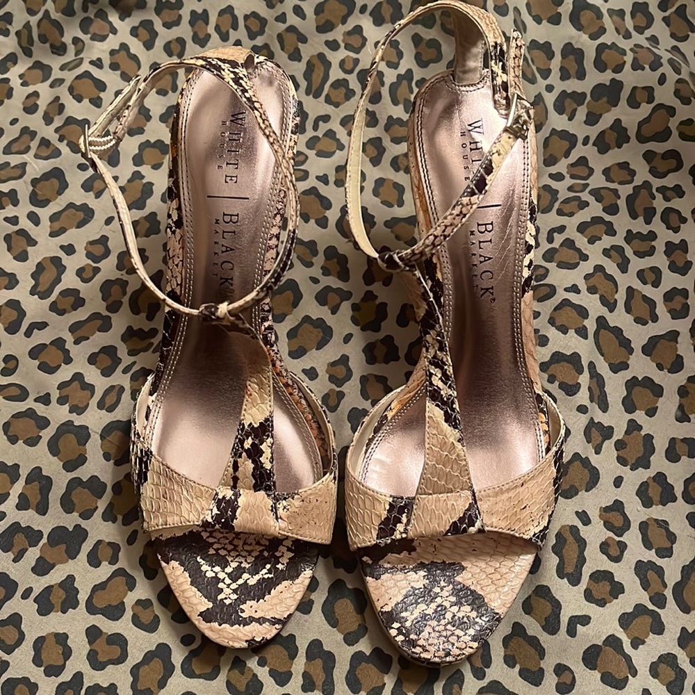 Faux Snake Skin Sandals